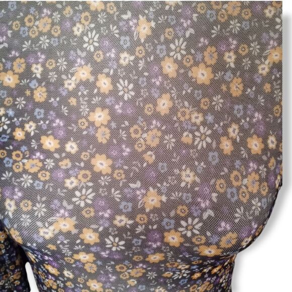 FOREVER 21 SHEER PURPLE FLORAL TOP SZ.S EUC - Picture 2 of 5